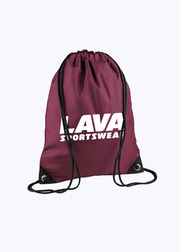 burgundy water repellent gymsac
